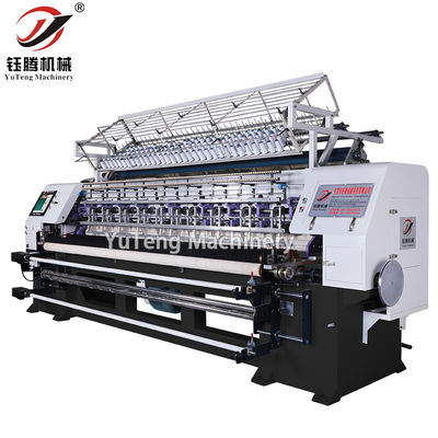 Kecepatan tinggi 100-1000 R/min Multi Needle Lock Stitch Quilting Machine dengan daya 7,5KW untuk sprei