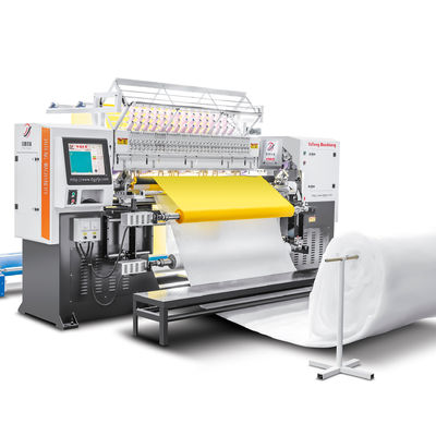 Mesin bordir yang sangat baik di komputerisasi Rotary Hook Quilting Membangun penutup kursi kulit tekstil